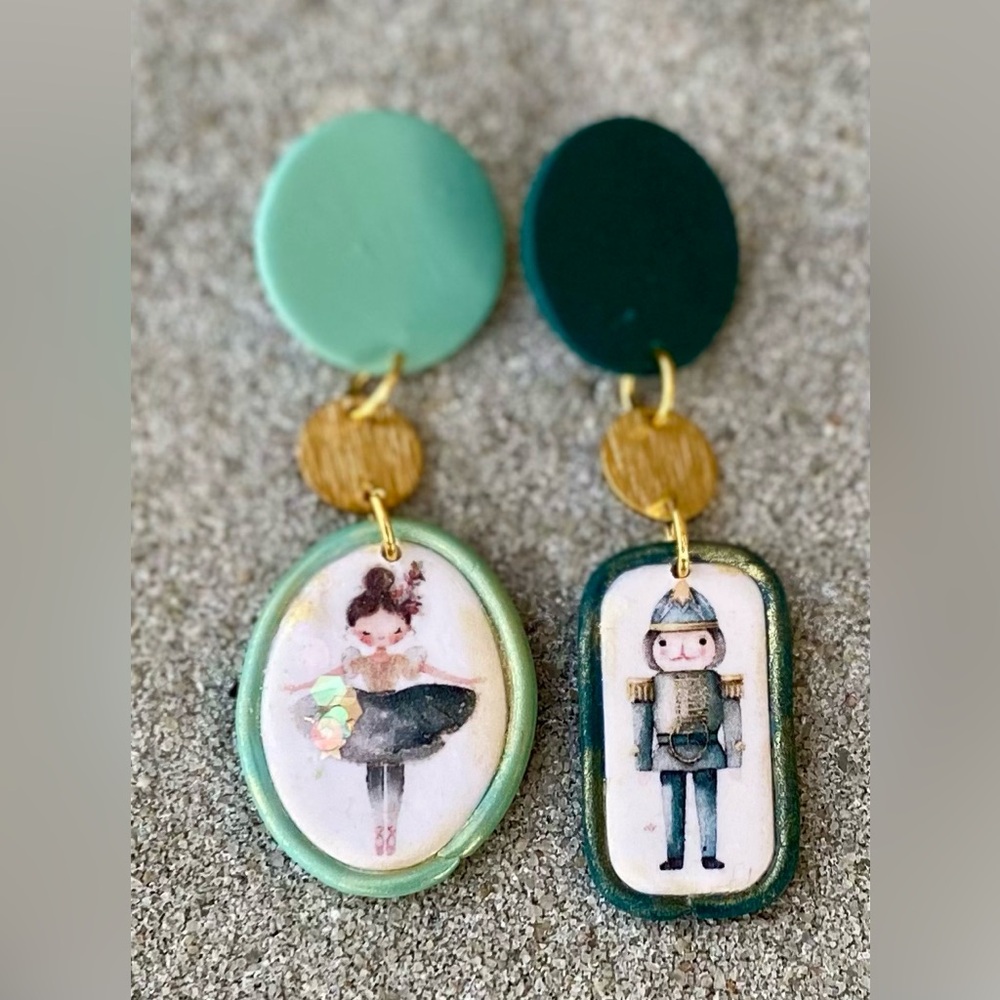 Handmade Polymer clay earrings by Susie Quinn - Picture 2 of 4